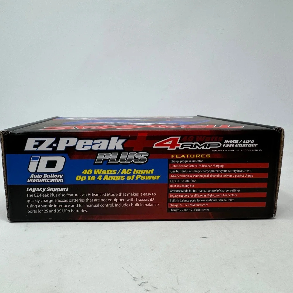 Traxxas EZ-Peak Plus 4 Amp NiMH LiPo Fast Battery Charger with iD 2970 Blue